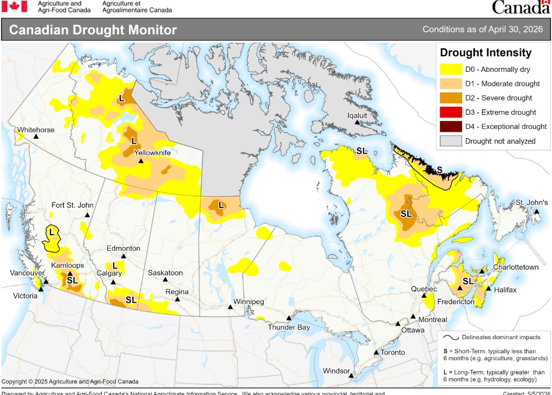 April drought monitor