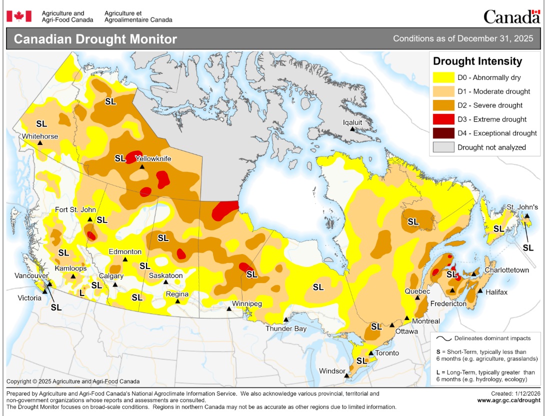 December drought monitor