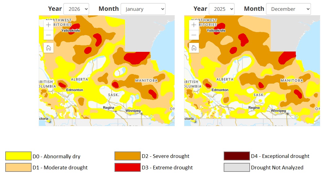 Prairie drought comparison