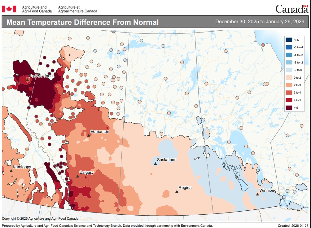 January temperatures