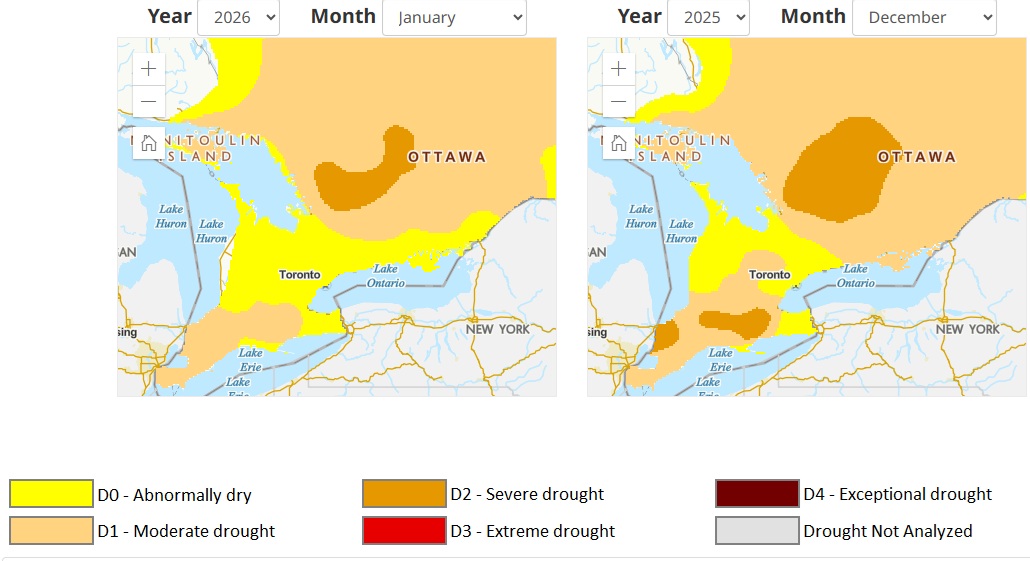 Ontario drought comparison