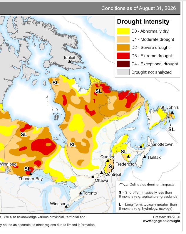 Ontario August drought