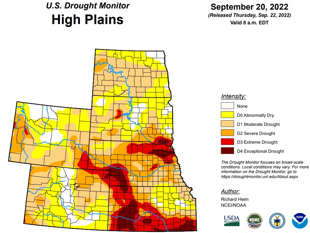 Central Plains drought monitor