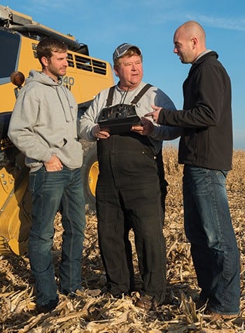 Grower Rob DeFauw and Syngenta Rep Trent Rowland at K Ranch Farm in Geneseo, IL