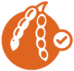 orange soybean pod graphic