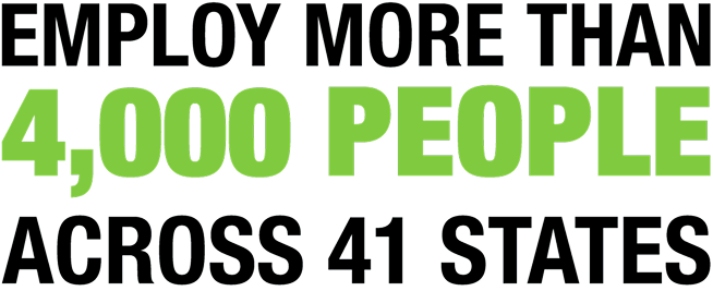 Employ More than 4,000 People Across 41 States