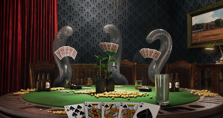 Worms playing cards